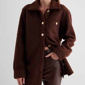 Express Brown Teddy Jacket